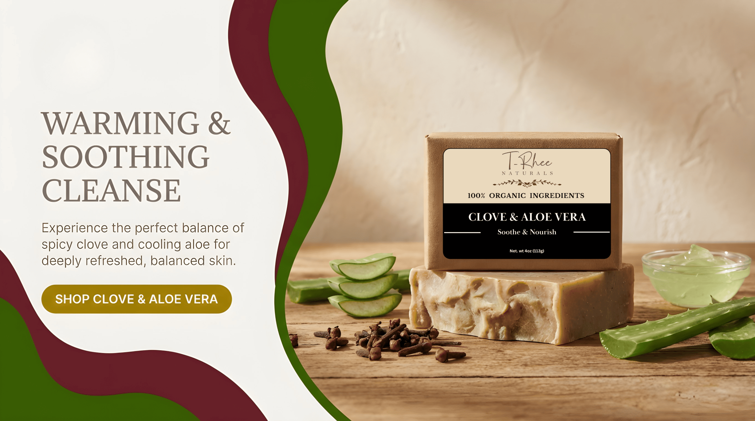 Clove & Aloe Vera Soap – 4oz Bar Clove & Aloe Vera Soap – 4oz Bar