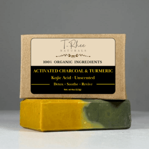 Activated Charcoal & Turmeric - Kojic Acid - Unscented Soap - 4oz Bar