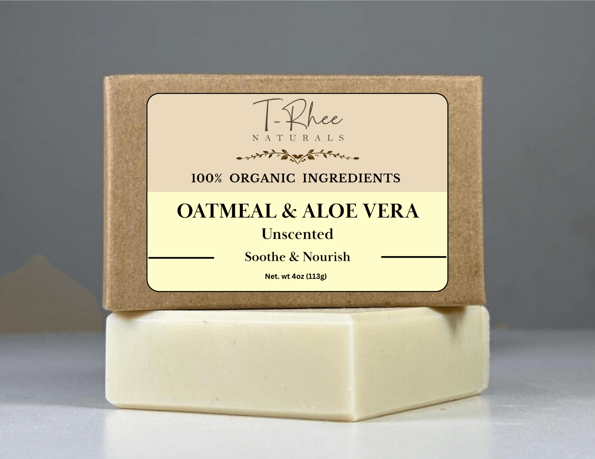 Oatmeal & Aloe Vera - Unscented Soap - 4oz Bar