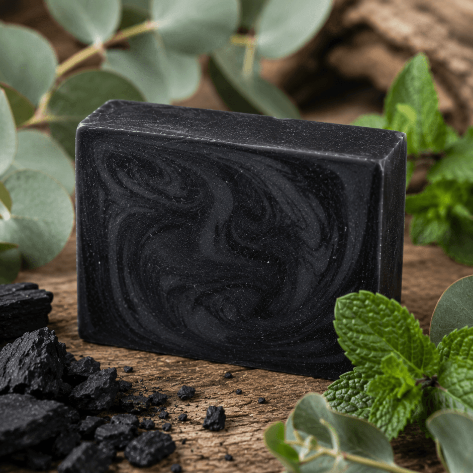 Activated Charcoal - Peppermint & Eucalyptus Soap - 4oz Bar